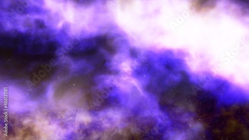 Beautiful nebula in cosmos far away 3d rendering  