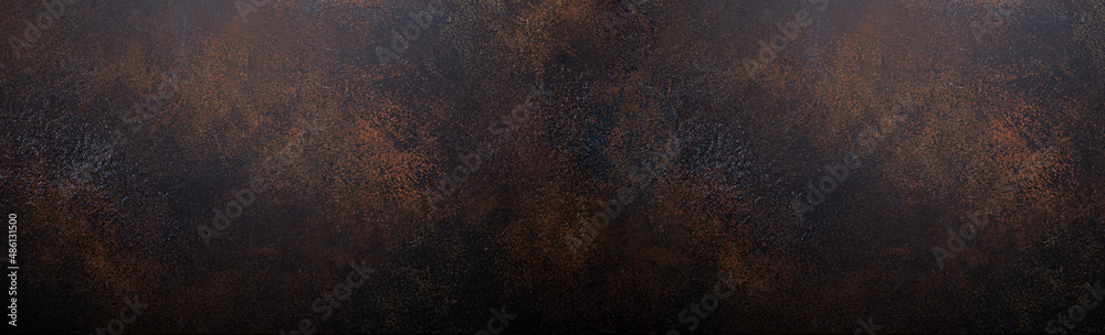 Grunge brown ginger abstract rustic concrete blank background or backdrop with space for text, rusty old stone texture template wall surface drops and sprays for design copy space 