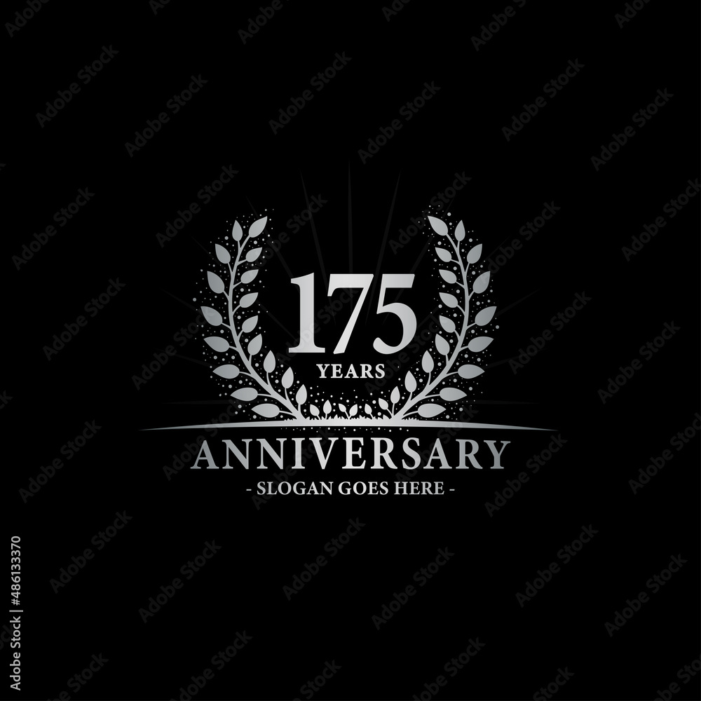 175 years anniversary logo. Vector and illustration.