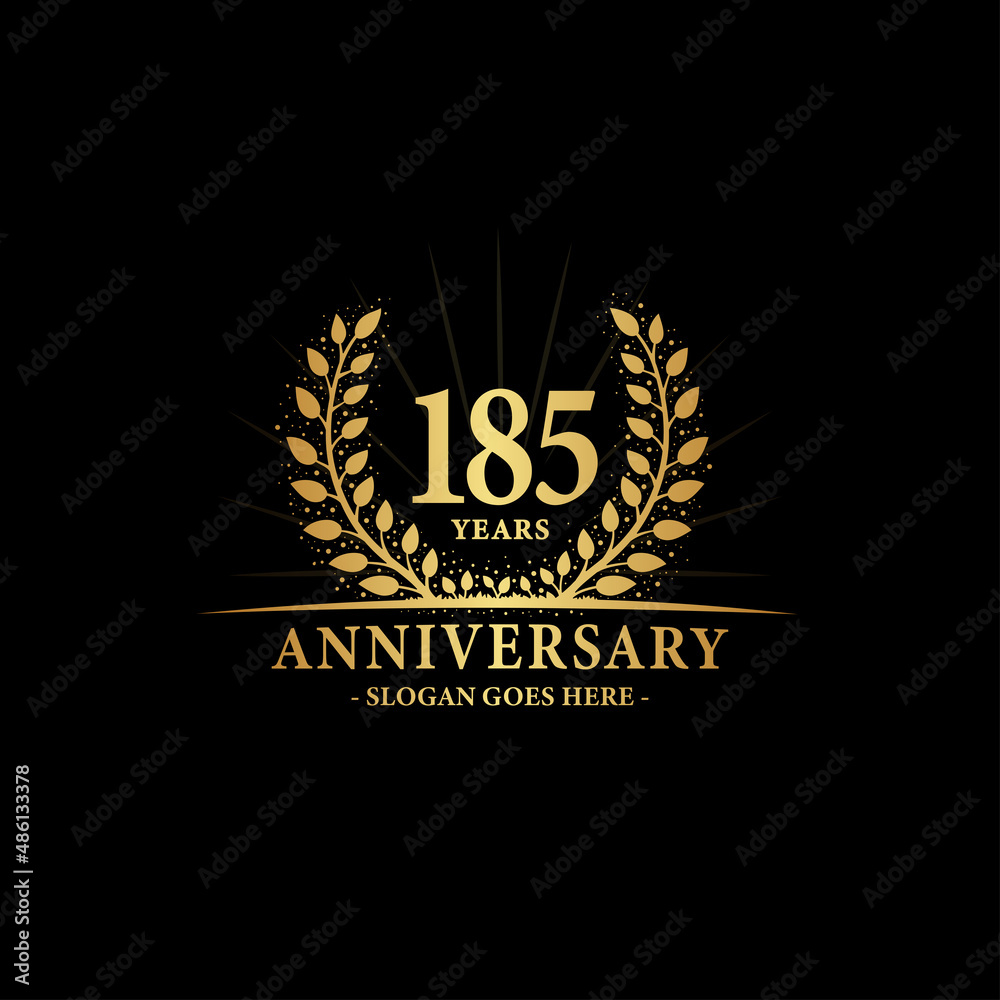 Obraz premium 185 years anniversary logo. Vector and illustration.