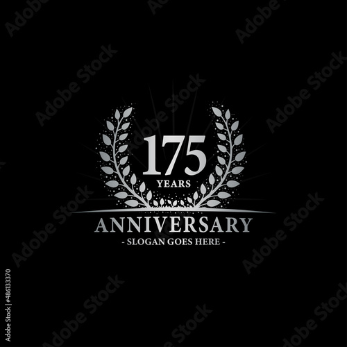 175 years anniversary logo. Vector and illustration.
