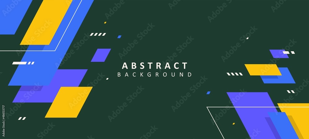 Colorful simple and elegant abstract geometric dark green background vector design