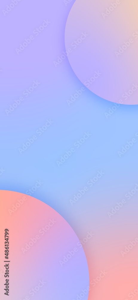 Abstract colorful background with circles. Gradient wallpaper for phone screen or social media story. Space for text or image. Vector illustration.
