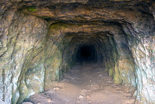 The entrance to the old abandoned mine.