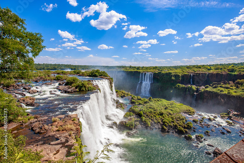 View of the Iguazu Falls  border between Brazil and Argentina.