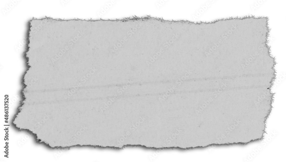 Obraz premium Torn paper piece on white