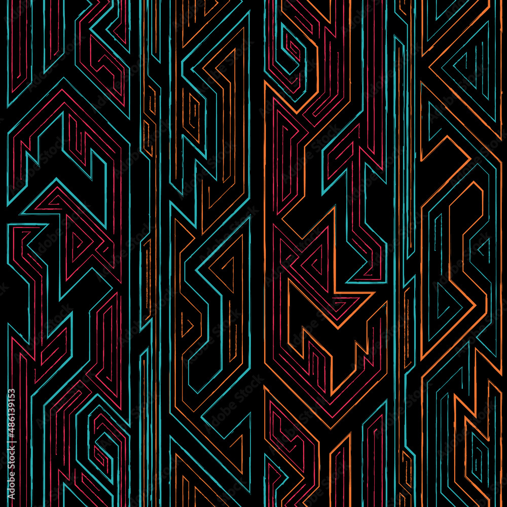 Vintage geometric seamless pattern.