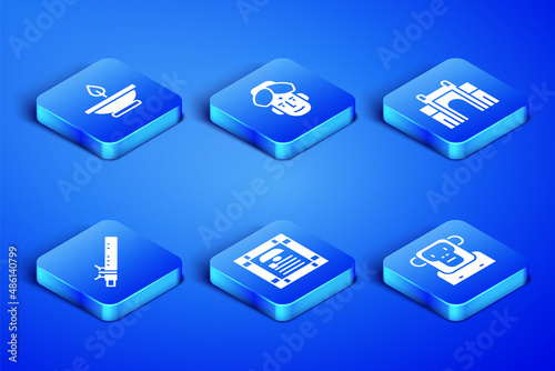 Set Monkey, Aroma lamp, India constitution day, Bamboo flute indian, Indian man and Gate Delhi icon. Vector