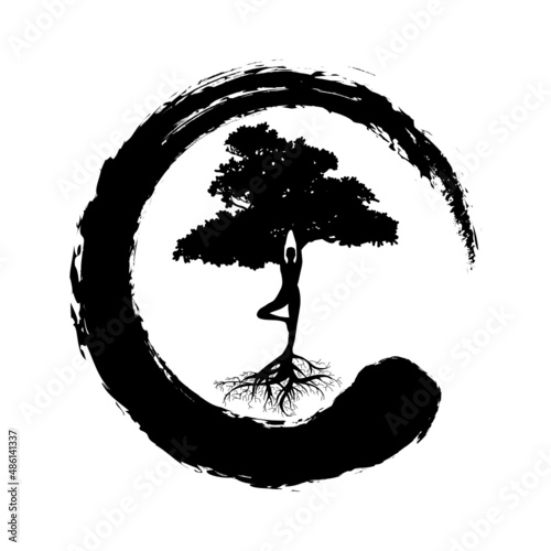 meditating person become tree, personal grow,  healing, connection with earth