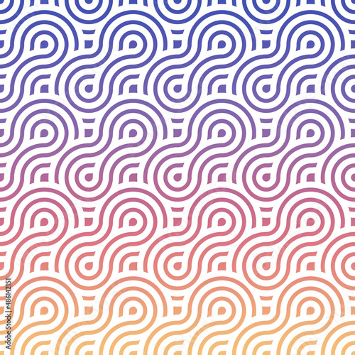 Abstract colorful overlapping circles, ethnic pattern background.