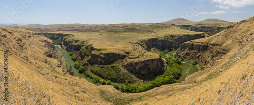 Akhuryan (Arpachay) river valley between Turkey and Armenia