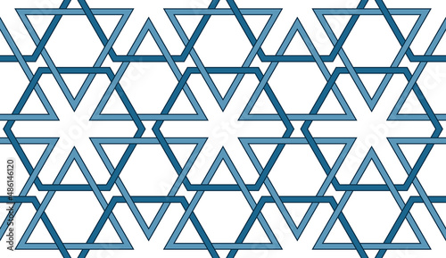 Geometric Islamic Seamless Pattern for decoration greeting card or interior. Vector Illustration.