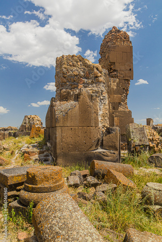 King Gagik's church of St Gregory ruins in the ancient city Ani, Turkey photo