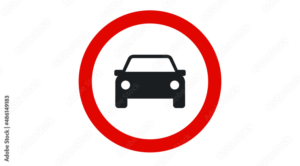 Car Sign or Icon. Vector isolated editable flat illustration