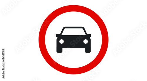 Car Sign or Icon. Vector isolated editable flat illustration