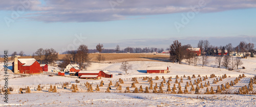 Amish Farm in Winter in Holmes County, Ohio