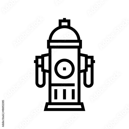 hydrant fire line icon vector. hydrant fire sign. isolated contour symbol black illustration
