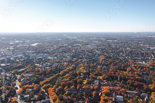 Aerial view on Bochum city, Germany