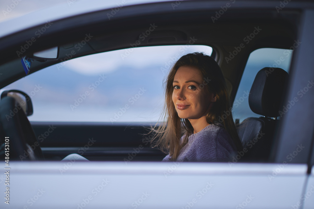 the girl in car