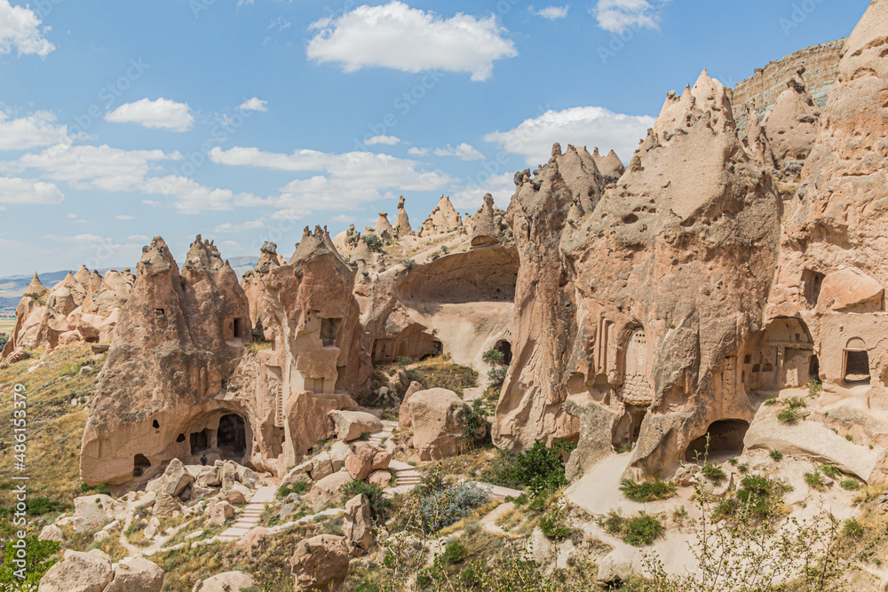 Cave houses in Zelve, Cappadocia, Turkey