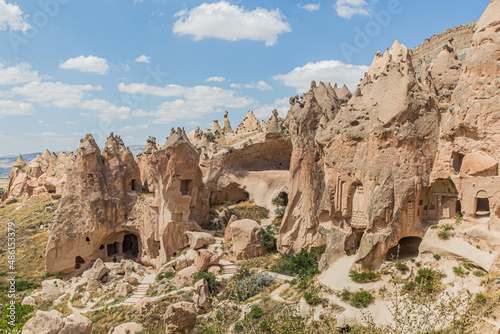 Cave houses in Zelve  Cappadocia  Turkey