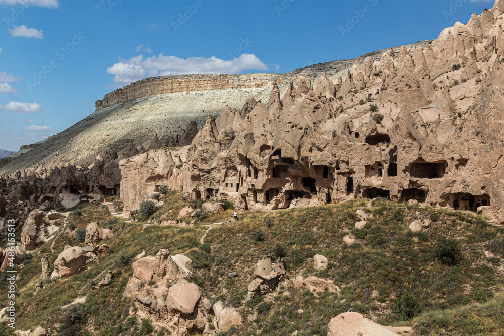 Fototapeta premium Cave dwellings in Zelve, Cappadocia, Turkey
