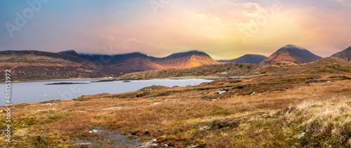 Scottish coast panorama on the Isle of Sky