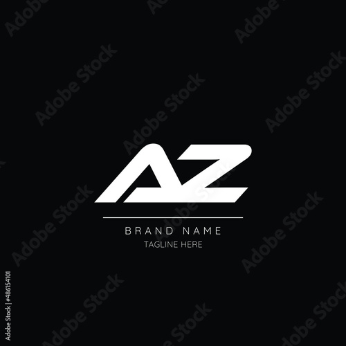 Minimal style white and black color letter AZ initial based logo.