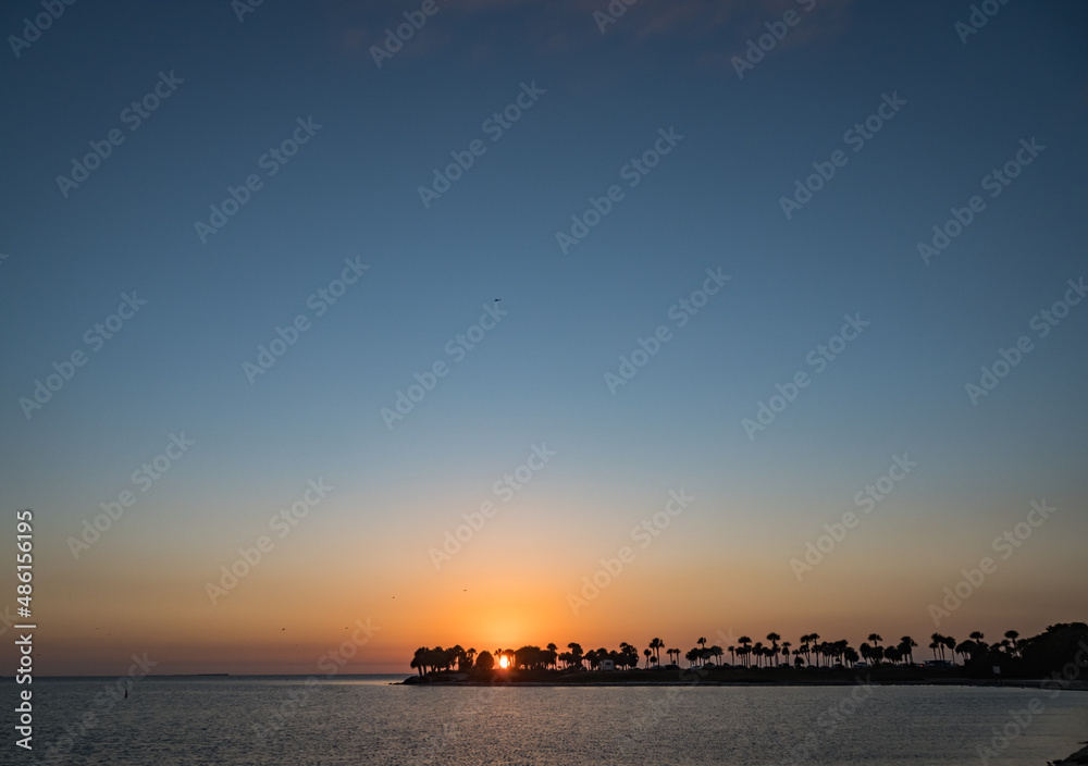 Florida sunset at the beach USA