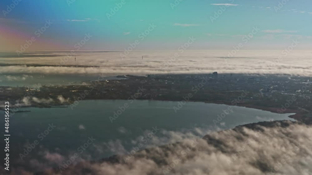 Aerial view of Tallinn city and bay. Aerial view of Tallinn city and bay.