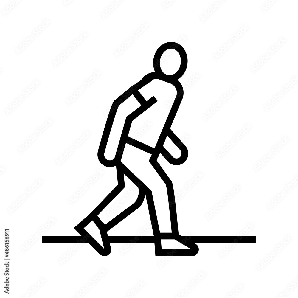 walk people line icon vector. walk people sign. isolated contour symbol black illustration walk people line icon vector. walk people sign. isolated contour symbol black illustration