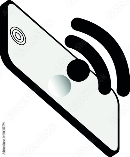 wireless icon vector mobile phone wireless symbol isolated 