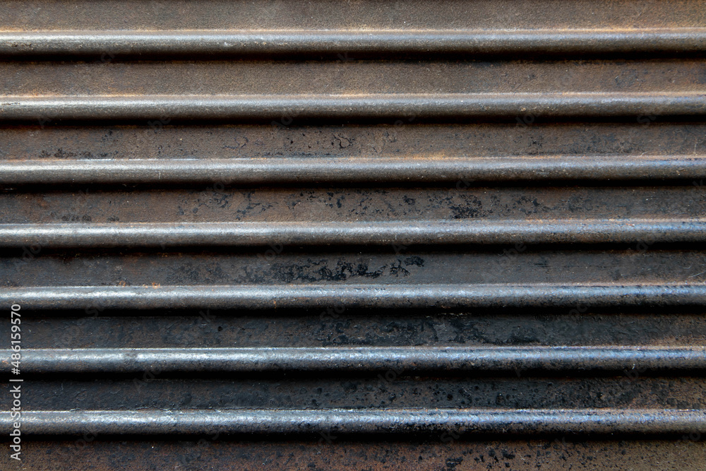 Horizontal ribbed rusted grunge background Horizontal ribbed rusted grunge background