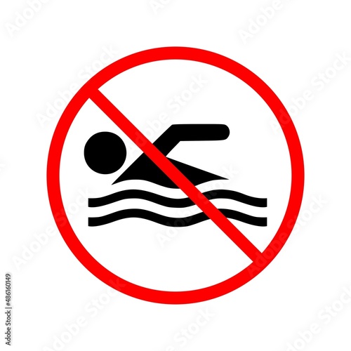 no swimming sign