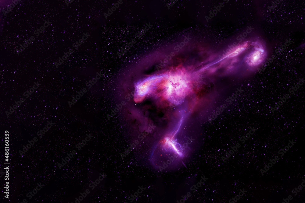 Bright, beautiful galaxy, in purple tones. Elements of this image were furnished by NASA Bright, beautiful galaxy, in purple tones. Elements of this image were furnished by NASA