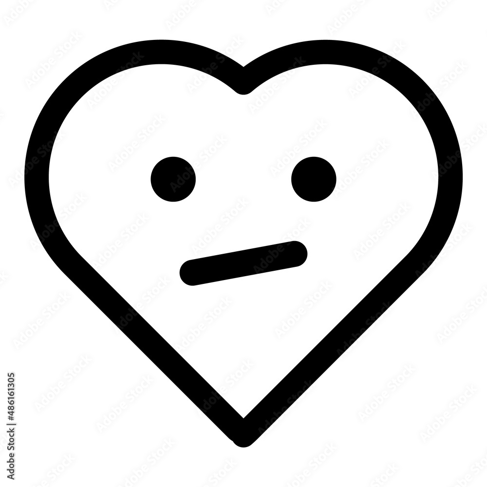 Heart Shape Emoji Flat Icon Isolated On White Background Heart Shape Emoji Flat Icon Isolated On White Background