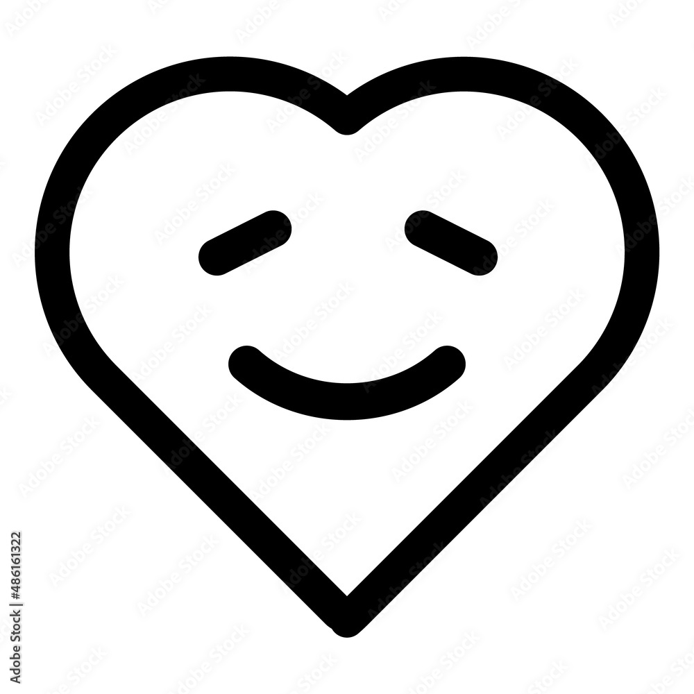Heart Shape Emoji Flat Icon Isolated On White Background Heart Shape Emoji Flat Icon Isolated On White Background