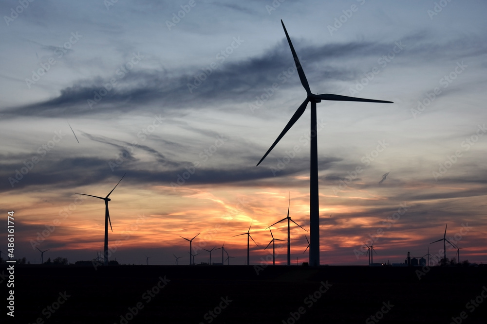 Windfarm  Sunset