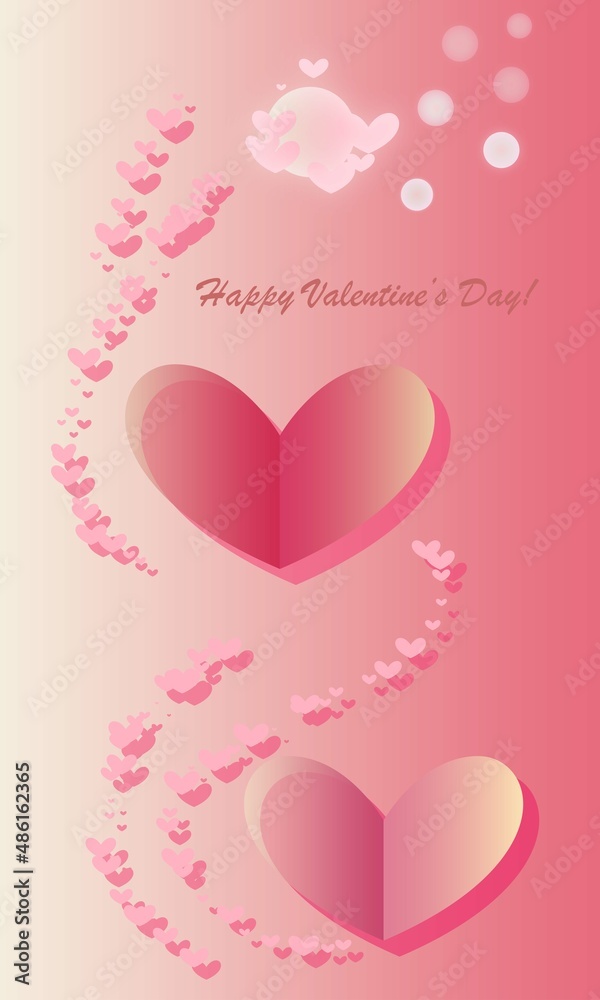 happy valentine's day romantic card 