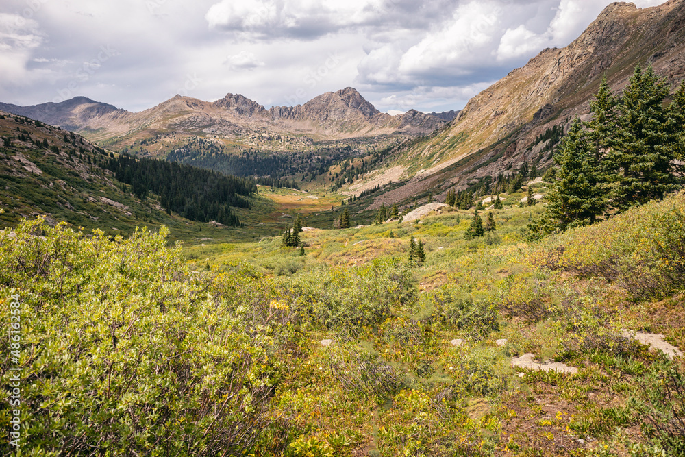 Mountain landscape in the Hunter-Fryingpan Wilderness, Colorado