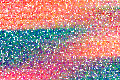 Abstract pointillism in orange, magenta, blue and green colours photo