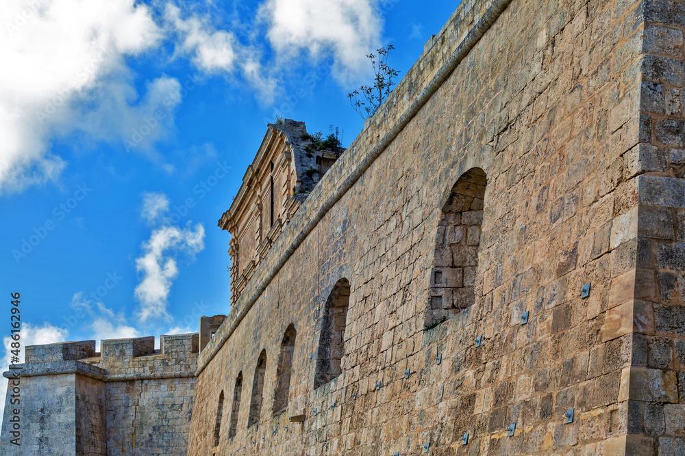 Detail from the Walls of Mdina