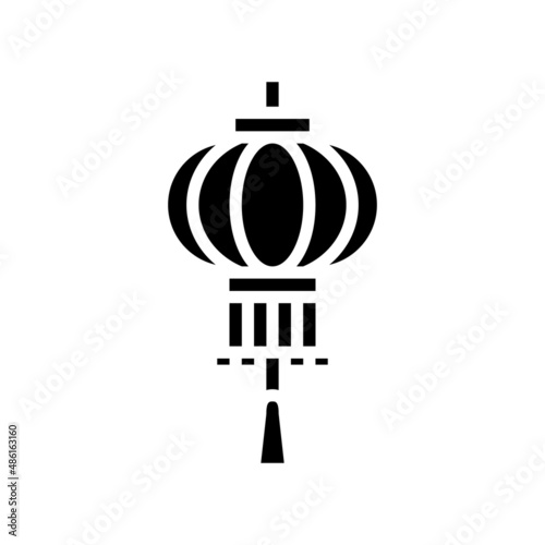 lantern accessory glyph icon vector. lantern accessory sign. isolated contour symbol black illustration