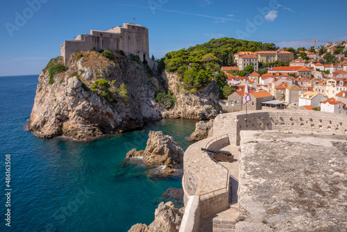 View of Fort Saint Lawrence (Fort Lovrjenac) in Dubrovnik, Croatia.