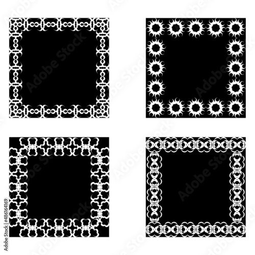 Set of 4 Elegant Frames for Graphic Design
