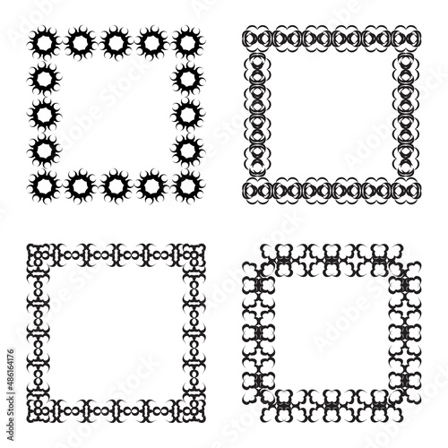 Set of 4 Elegant Frames for Graphic Design