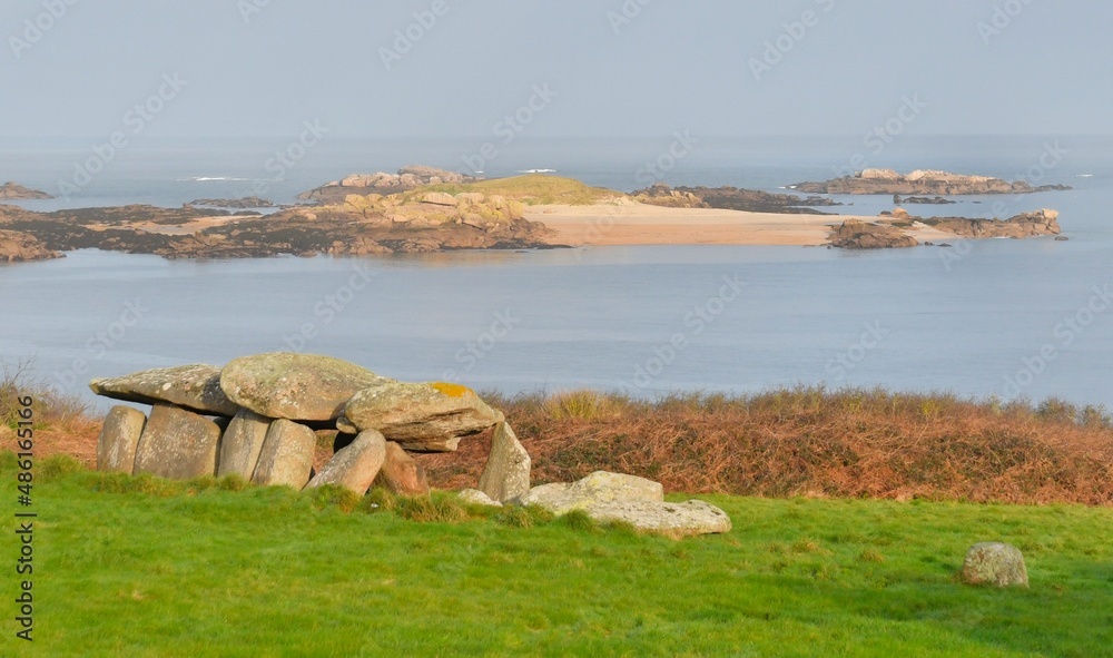 View on the Milliau island in Brittany France View on the Milliau island in Brittany France