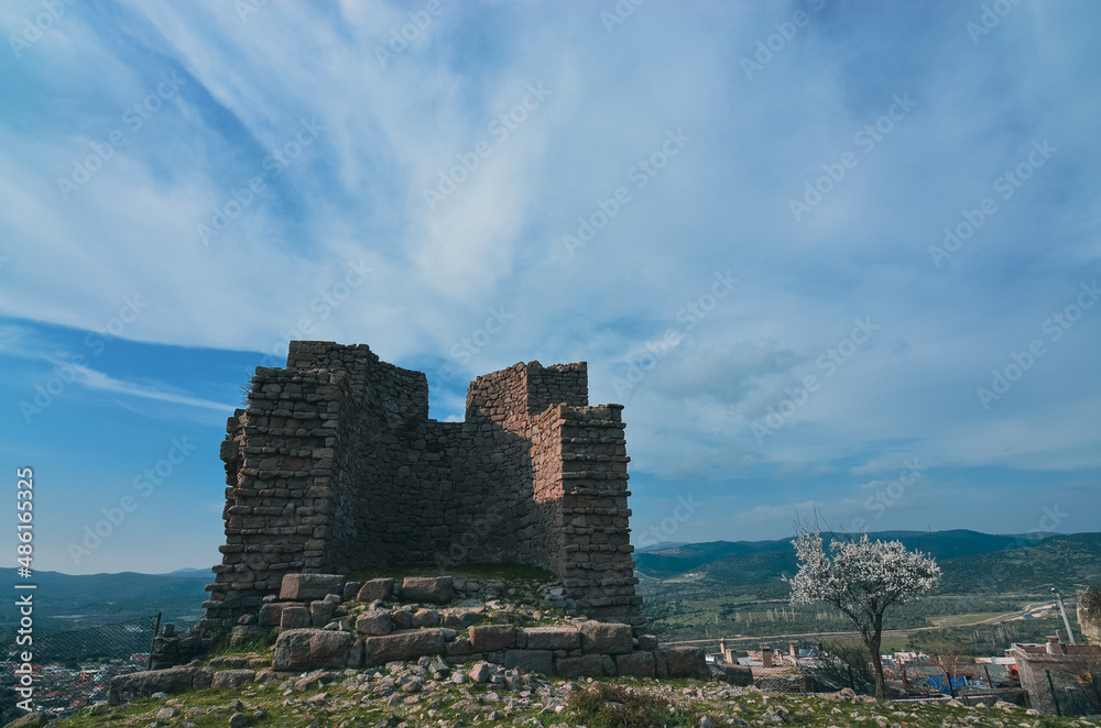ruins of the ancient fortress assos
