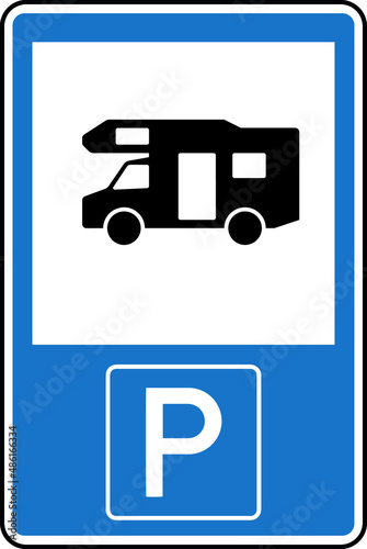 Wohnmobil Parkplatz / Parkingmeters Zone