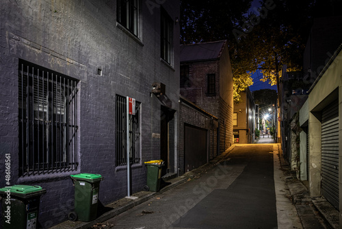 Old alleyway at night
